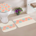 Jogo De Tapetes Para Banheiro Corações  Único