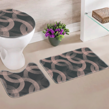 Jogo De Tapetes Para Banheiro Curves  Único