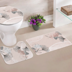 Jogo De Tapetes Para Banheiro Flores Único