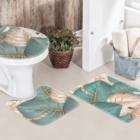 Jogo De Tapetes Para Banheiro Tropical  Único