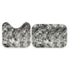 Jogo De Tapetes Para Banheiro Wevans Cinza Un