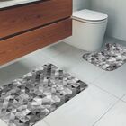 Jogo De Tapetes Para Banheiro Wevans Cinza Un