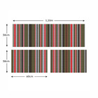 Jogo de Tapetes para Cozinha Listrado Multicolorido 1,20x0,38/0,60x0,38/0,60x0,38m