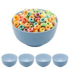 Jogo De Tigelas Bowl De Vidro 4 Peças Opalino Azul Claro 1l -