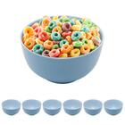 Jogo De Tigelas Bowl De Vidro 6 Peças Opalino Azul Claro 1l -