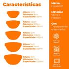 Jogo De Tigelas De Vidro Com Tampa Vermelha 5 Peças - Hauskra