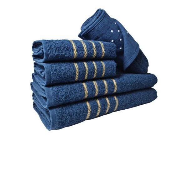 Jogo De Toalha 2 Banho 2 Rosto 1 Piso - 5pçs Coleção Dubai 10