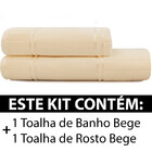 Jogo De Toalha 2 Peças - Banho + Rosto Aveludado Para Bordar