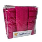 Jogo De Toalha 4 Peças Banho Rosto Tapete Piso Com Embalagem