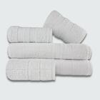 Jogo De Toalha 5 Pçs Gigante Felpuda Lisboa 100% Algodão Bran