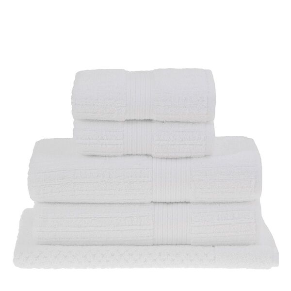 Jogo De Toalha 5 Peças Felpuda - Fio Penteado - Canelado - 10