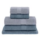 Jogo De Toalha 5 Peças Felpuda - Fio Penteado - Canelado - 10