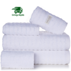 Jogo De Toalha 5 Peças Fio Penteado 100% Algodão Branca