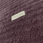 Jogo De Toalha 5 Peças Fio Penteado 100% Algodão Branca E Roxa