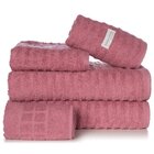 Jogo De Toalha 5 Peças Fio Penteado 100% Algodão Rose