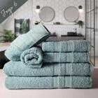 Jogo De Toalha 6 Pçs Gigante Felpuda Lisboa 100% Algodão Verd