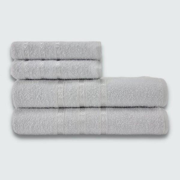 Jogo De Toalha Banho 4 Peças Viena 100% Algodão Branco