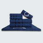 Jogo De Toalha Banho 6 Peças Viena 100% Algodão Azul