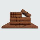 Jogo De Toalha Banho 6 Peças Viena 100% Algodão Marrom