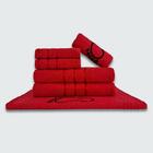 Jogo De Toalha Banho 6 Peças Viena 100% Algodão Vermelho