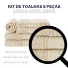 Jogo De Toalha Completo 5 Pçs De Banho, Rosto E Piso Noblesse