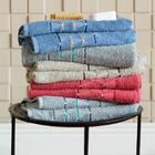 Jogo De Toalha De Banho E Rosto Camesa Atrium Vermelho 4 Peça