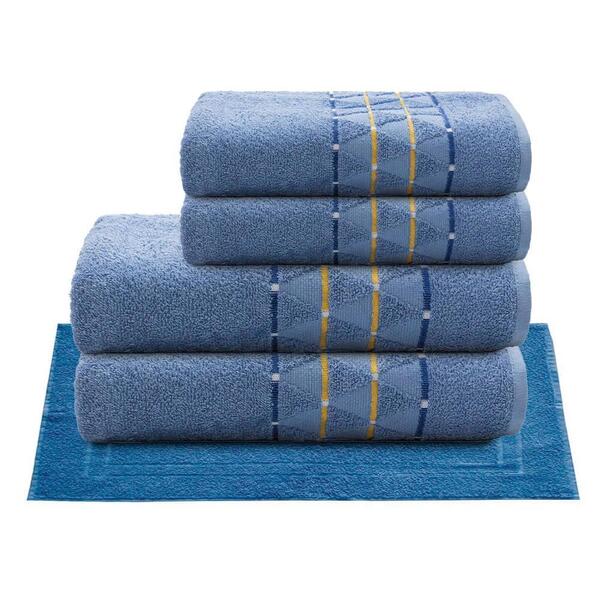 Jogo De Toalha De Banho Rosto E Tapete De Piso Camesa Atrium