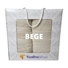 Jogo De Toalha Embalado Caixa Presente 1 Banho + 1 Rosto Gros