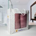 Jogo De Toalha Embalado Caixa Presente 1 Banho + 1 Rosto Gros