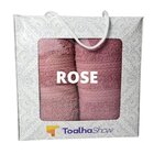 Jogo De Toalha Embalado Caixa Presente 1 Banho + 1 Rosto Gros