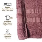 Jogo De Toalha Felpuda Lisboa 2 Banho + 2 Rosto Grossa 430g/m