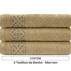 Jogo De Toalha Fio Penteado Algodão Banho Bragança 3 Peças Ka