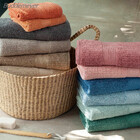 Jogo De Toalha Fio Penteado Canelado Algodão 3 Peças Banho E