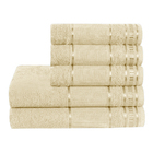 Jogo De Toalha Simples 5 Pçs Banho E Rosto Premium 290g Varia