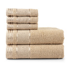 Jogo De Toalha Simples 5 Pçs Banho E Rosto Premium 290g Varia