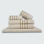 Jogo De Toalhas 10 Pçs Coleção Dubai 100% Algodão Bege+bege