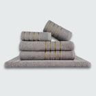 Jogo De Toalhas 10 Pçs Coleção Dubai 100% Algodão Rosa+cinza