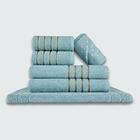 Jogo De Toalhas 12 Pçs Coleção Dubai 100% Algodão Az+vd