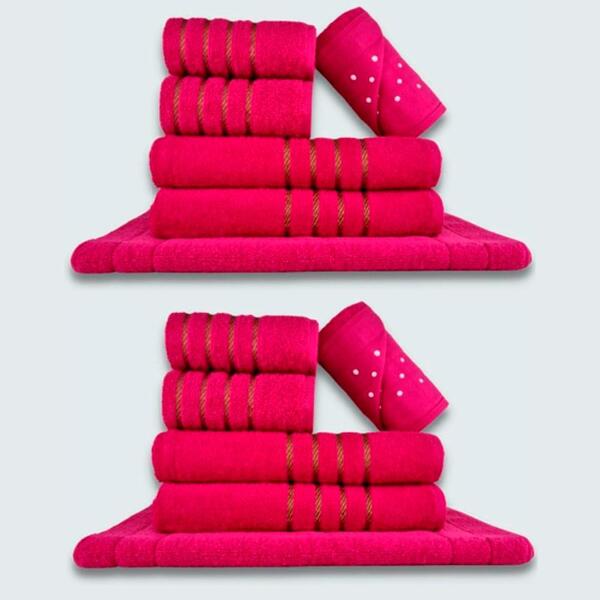 Jogo De Toalhas 12 Pçs Coleção Dubai 100% Algodão Rs+rs