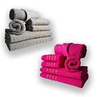 Jogo De Toalhas 12pcs - 4 Banhos 4 Rosto 4 Tapetes Cz+rs