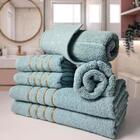 Jogo De Toalhas 12pcs - 4 Banhos 4 Rosto 4 Tapetes Cz+vd