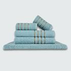 Jogo De Toalhas 15 Pçs Coleção Dubai 100% Algodão Vd+az+mr