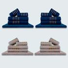 Jogo De Toalhas 20 Pçs Coleção Dubai 100% Algodão Az+cz