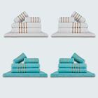 Jogo De Toalhas 20 Pçs Coleção Dubai 100% Algodão Br+vd