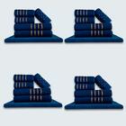 Jogo De Toalhas 24 Pçs Coleção Dubai 100% Algodão Azul