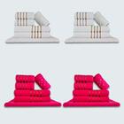 Jogo De Toalhas 24 Pçs Coleção Dubai 100% Algodão Br+rs