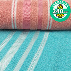 Jogo De Toalhas 3 Peças Banho + Rosto Algodão Liz Atlântica