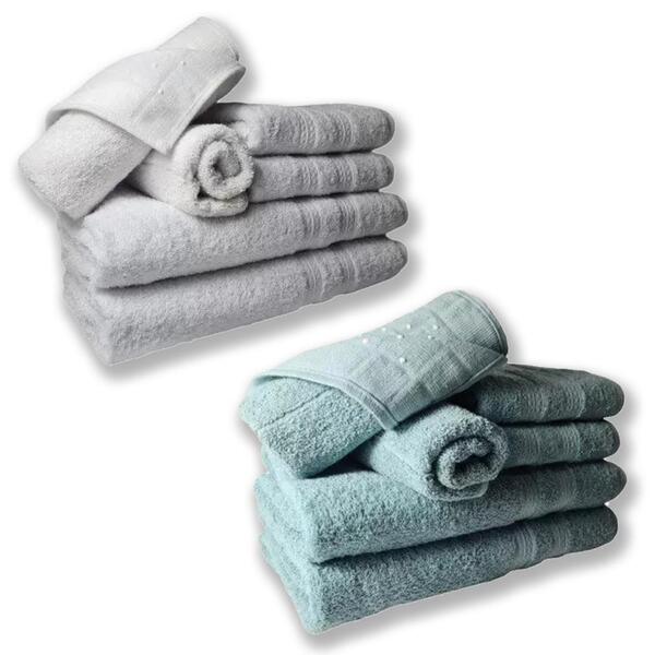 Jogo De Toalhas 4 Banhos 4 Rostos 4 Pisos Grande Grossa Branc