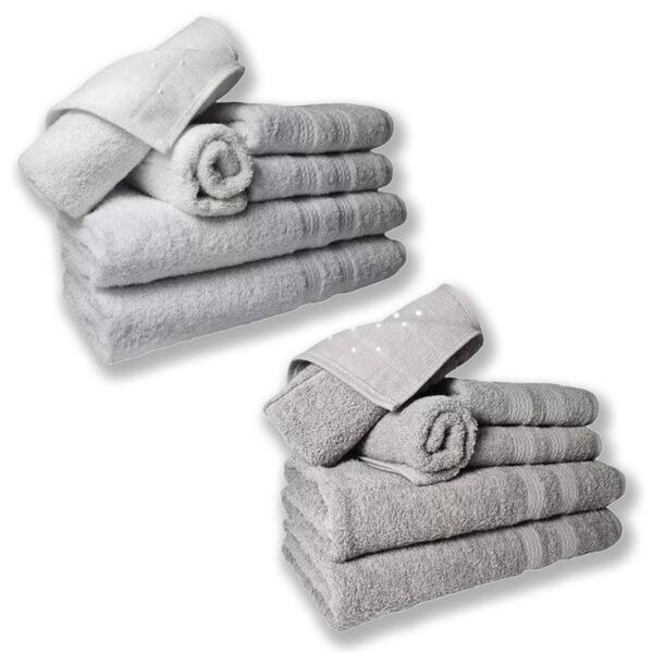 Jogo De Toalhas 4 Banhos 4 Rostos 4 Pisos Grande Grossa Branc