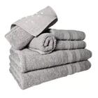 Jogo De Toalhas 4 Banhos 4 Rostos 4 Pisos Grande Grossa Cinza
